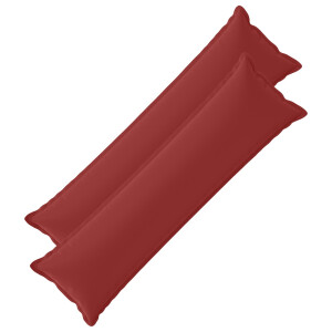 vidaXL Kussensloop 2 st HOUTEN Wijnrood 40 x 145 cm Polyester