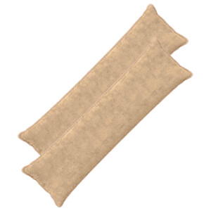 vidaXL Kussensloop 2 st HOUTEN Crèmekleurig 40 x 145 cm