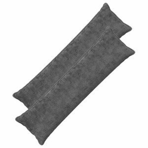 vidaXL Kussensloop 2 st HOUTEN Donkergrijs 40 x 145 cm