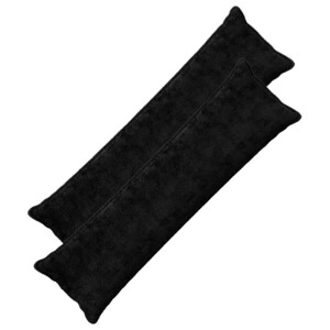 vidaXL Kussensloop 2 st HOUTEN Zwart 40 x 145 cm Nep Konijnenbont