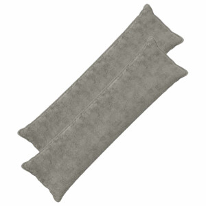 vidaXL Kussensloop 2 st HOUTEN Lichtgrijs 40 x 145 cm Nep Konijnenbont