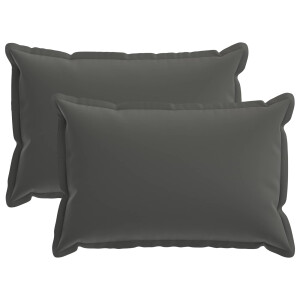 vidaXL Kussensloop 2 st HOUTEN Antraciet 40 x 60 cm Polyester