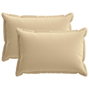 vidaXL Kussensloop 2 st HOUTEN Beige 40 x 60 cm Polyester