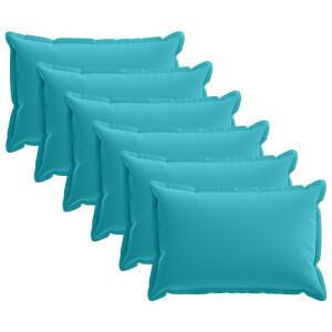 vidaXL Kussensloop 6 st HOUTEN Turquoise 40 x 60 cm Polyester
