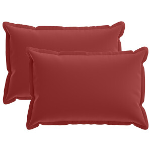 vidaXL Kussensloop 2 st HOUTEN Wijnrood 40 x 60 cm Polyester