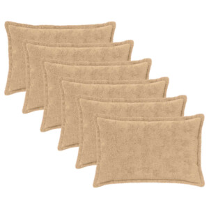vidaXL Kussensloop 6 st HOUTEN Crèmekleurig 40 x 60 cm