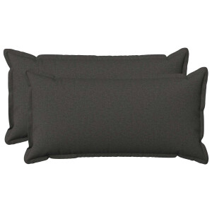 vidaXL Kussensloop 2 st HOUTEN Donkergrijs 40 x 70 cm Faux Linnen