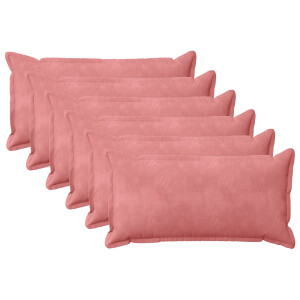 vidaXL Kussensloop 6 pcs HOUTEN Roze 40 x 70 cm Fluweel
