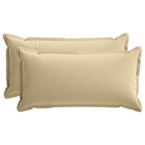 vidaXL Kussensloop 2 st HOUTEN Beige 40 x 70 cm Polyester