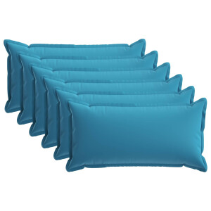 vidaXL Kussensloop 6 st HOUTEN Lichtblauw 40 x 70 cm Polyester