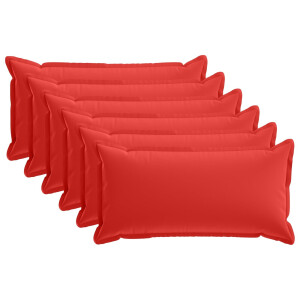 vidaXL Kussensloop 6 st HOUTEN Rood 40 x 70 cm Polyester