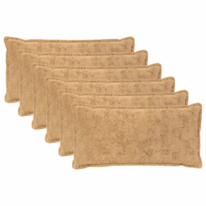 vidaXL Kussensloop 6 st HOUTEN Taupe 40 x 70 cm Nep Konijnenbont
