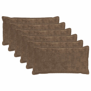 vidaXL Kussensloop 6 st HOUTEN Licht Bruin 40 x 70 cm Nep Konijnenbont