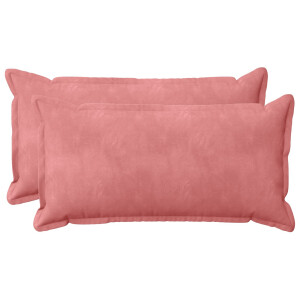 vidaXL Kussensloop 2 pcs HOUTEN Roze 40 x 80 cm Fluweel