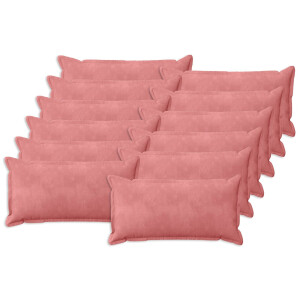 vidaXL Kussensloop 12 pcs HOUTEN Roze 40 x 80 cm Fluweel