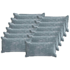 vidaXL Kussensloop 12 st HOUTEN Lichtblauw 40 x 80 cm Chenille Stof