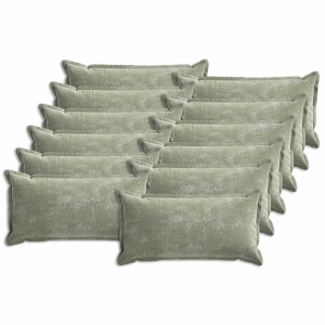 vidaXL Kussensloop 12 st HOUTEN Groen 40 x 80 cm Chenille Stof