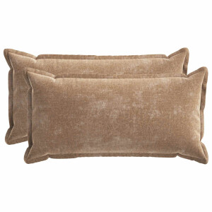 vidaXL Kussensloop 2 st HOUTEN Bruin 40 x 80 cm Chenille Stof