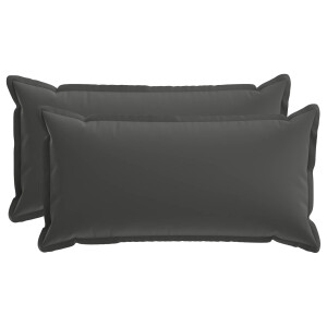 vidaXL Kussensloop 2 st HOUTEN Antraciet 40 x 80 cm Polyester