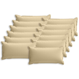 vidaXL Kussensloop 12 st HOUTEN Beige 40 x 80 cm Polyester