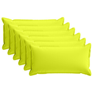 vidaXL Kussensloop 6 st HOUTEN Helder groen 40 x 80 cm Polyester