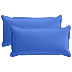 vidaXL Kussensloop 2 st HOUTEN Koninklijk Blauw 40 x 80 cm Polyester