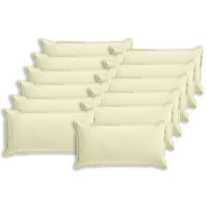 vidaXL Kussensloop 12 st HOUTEN Crèmekleurig 40 x 80 cm Polyester