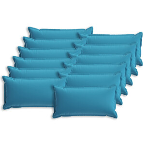 vidaXL Kussensloop 12 st HOUTEN Lichtblauw 40 x 80 cm Polyester