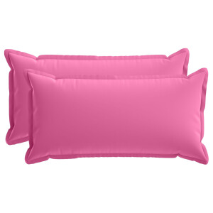 vidaXL Kussensloop 2 st HOUTEN Roze 40 x 80 cm Polyester