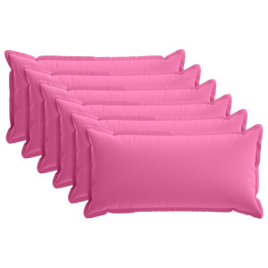 vidaXL Kussensloop 6 st HOUTEN Roze 40 x 80 cm Polyester