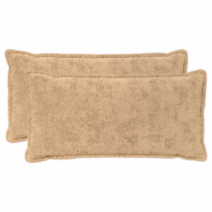 vidaXL Kussensloop 2 st HOUTEN Crèmekleurig 40 x 80 cm