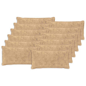 vidaXL Kussensloop 12 st HOUTEN Crèmekleurig 40 x 80 cm