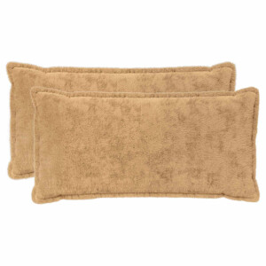 vidaXL Kussensloop 2 st HOUTEN Taupe 40 x 80 cm Nep Konijnenbont