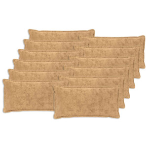 vidaXL Kussensloop 12 st HOUTEN Taupe 40 x 80 cm Nep Konijnenbont