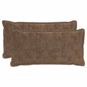 vidaXL Kussensloop 2 st HOUTEN Licht Bruin 40 x 80 cm Nep Konijnenbont