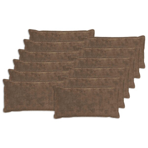 vidaXL Kussensloop 12 st HOUTEN Licht Bruin 40 x 80 cm