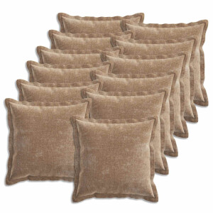 vidaXL Kussensloop 12 st HOUTEN Bruin 45 x 45 cm Chenille Stof