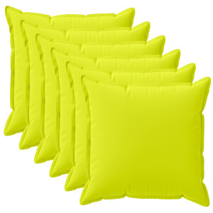 vidaXL Kussensloop 6 st HOUTEN Helder groen 45 x 45 cm Polyester