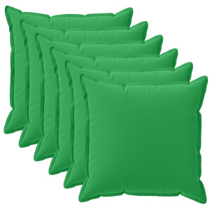vidaXL Kussensloop 6 st HOUTEN Groen 45 x 45 cm Polyester