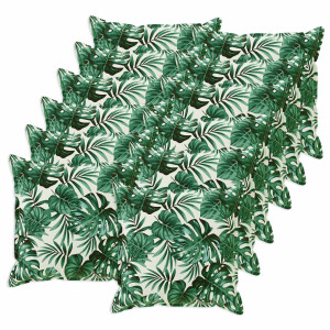 vidaXL Kussensloop 12 st HOUTEN Bladpatroon 45 x 45 cm Polyester