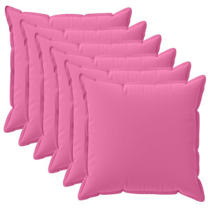 vidaXL Kussensloop 6 st HOUTEN Roze 45 x 45 cm Polyester