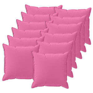vidaXL Kussensloop 12 st HOUTEN Roze 45 x 45 cm Polyester