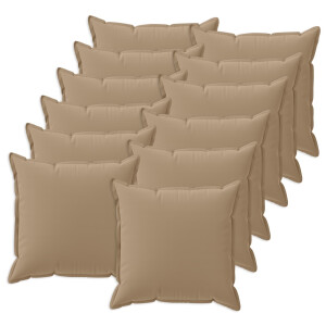 vidaXL Kussensloop 12 st HOUTEN Taupe 45 x 45 cm Polyester