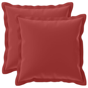 vidaXL Kussensloop 2 st HOUTEN Wijnrood 45 x 45 cm Polyester