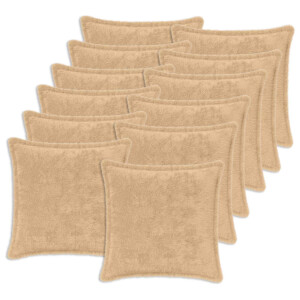 vidaXL Kussensloop 12 st HOUTEN Crèmekleurig 45 x 45 cm