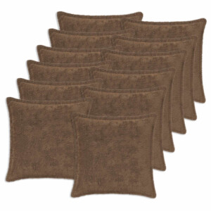 vidaXL Kussensloop 12 st HOUTEN Licht Bruin 45 x 45 cm