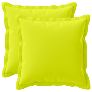 vidaXL Kussensloop 2 st HOUTEN Helder groen 50 x 50 cm Polyester