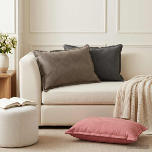 vidaXL Kussen met kussen HOUTEN 2 st Roze fluweel
