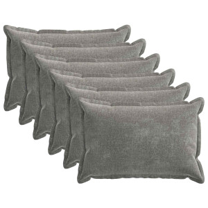vidaXL Kussensloop 2 st HOUTEN Lichtgrijs 50 x 70 cm Chenille Stof
