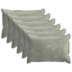 vidaXL Kussensloop 6 st HOUTEN Groen 50 x 70 cm Chenille Stof